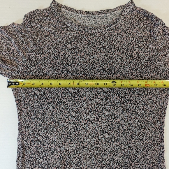 Cuddl Duds Pink Cheetah Print Pajama Top Women's Large Comfy Long Sleeve - Picture 6 of 12